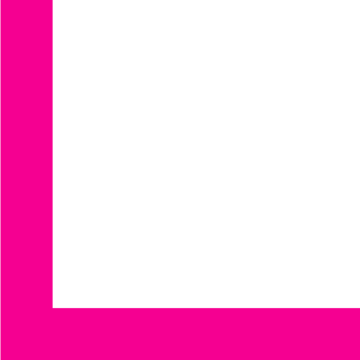Black square with a thick magenta L-shaped border along the left and bottom edges.